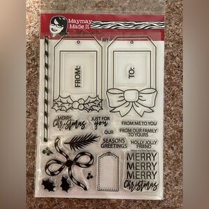 Christmas Themed Clear Stamp Set